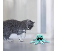 Andiker Octopus-Shaped Plush Toys with Crinkle Paper - Interactive Cat Toys for Indoor Scratching and Chewing - Kitten Gifts and Cat Lovers (Blue)