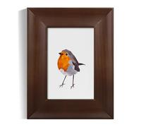 Andiker Photo Frame, 4x6 Inches/10 * 15 CM Wooden Picture Frames with Glass Panel and 4 CM Curved Thick Border, Vintage Photo Frame for Wall or Tabletop Hanging for Home Decor Cafe Wedding (Brown)