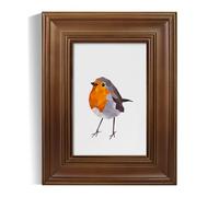 Andiker Picture frames 6x4, Wooden Photo Frame with Clear Glass Panel Display Photos, Photo Frames for Wall or Tabletop Hanging for Home Cafe Restaurant Wedding Birthday (Brown)