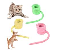 Andiker Plush Cat Spring Toys, Bite Resistant Catnip Cat Toys for Indoor Cats, 3pcs Colorful Interactive Cat Toys Cat Entertaining Toys for Kitten Cat Playing Chewing Claw Grinding Teeth Cleaning