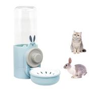 Andiker Rabbit Water Bottles, 500 ml/17.6 oz Dog Water Bottle No Drip Hanging Water Automatic Dispenser for Cat Hamster Hedgehog Ferret Small Animal (Blue, 500 ml)