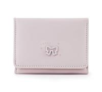 Andiker Small Purses for Women, Compact Tri-fold Ladies Purse with Cute Bow Soft PU Leather Simple Fashion Women’s Small Wallet with ID Window Multi Card Slots, Pink, Modern