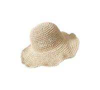 Andiker Women Straw Hat, Foldable Floppy Wide Brim Sun Cap, Summer Outdoor Beach Hat UV Protection for Women Girls (UK, Alpha, One Size, Beige)