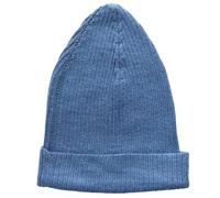 ANDINO ALPACA - 100% Baby Alpaca Wool Beanie Hat Navy Blue - Lightweight, Fine Knitting - Classic, Ribbed Cuffed, Fall/Winter, Unisex - Adult One Size Fits All