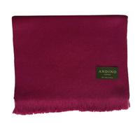 ANDINO ALPACA - 100% Baby Alpaca Wool, Large Scarf Burgundy | Lightweight, Fine Knitting, Classic | Warm, Soft, Hypoallergenic, Unisex | One Size Fits All
