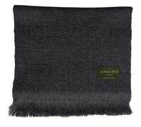 ANDINO ALPACA - 100% Baby Alpaca Wool, Large Scarf Dark Grey | Lightweight, Fine Knitting, Classic | Warm, Soft, Hypoallergenic, Unisex | One Size Fits All