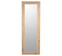 Andino Light Oak Effect Rectangular Wall-Mounted Framed Mirror, (H)133Cm (W)43Cm