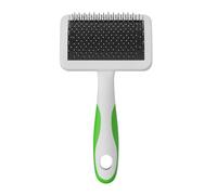 Andis 68565 Stainless-Steel Slicker Brush for Dogs and Cats - Durable and Lightweight Grooming Tool for All Breeds and Fur Lengths, Reduces Shedding and Promotes Hair Growth - Medium, Green