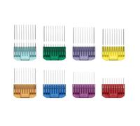 Andis 8-Piece Stainless Steel Clipper Comb Set | Professional Grade Clipper Comb Guides | Durable & Rust-Resistant | Ideal for Precise Trimming & Styling | Must-Have Pet Grooming Attachments