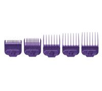 Andis - Nano-silver Magnetic Attachment 5 Combs - Suitable for Hair Clipper Trimmer, Professional Use, Easy Clean, and Long-Lasting - Small Sizes, 6", 8", 4", 3/8", and 2" - Purple