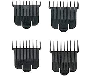 Andis - Snap-On T-Blade Attachment Combs - 4/Piece Comb Set - Suitable for Hair Clipper Trimmer, Professional Use, Easy Clean, Long-Lasting - Sizes, 1.5, 3, 6, 9 mm (1/16", 1/8", 1/4", 3/8") - Black
