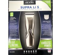 ANDIS SUPRA LI 5 PROFESSIONAL ADJUSTABLE BLADE CLIPPER (LI BATTERY) LCL-2 #73505