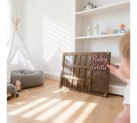 Andisijq Baby First Year Picture Frame 4x6,Personalized Baby First Year Photo Frame with Name,Custom 12 Month Photo Frame,Monthly Milestone,Babys Showers,Christmas,Newborn Gift for girl boy