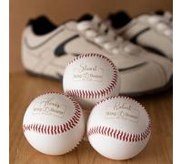 Andisijq Personalized Ring Bearer Baseball Engraved Baseball Gift for Groomsmen Custom Wedding Baseball Balls Personalized Gift for Him Ring Gift