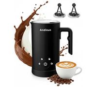 Andizun Milk Frother Electric, 4-in-1 Electric Milk Frother and Warmer, Automatic Hot & Cold Foam Maker for Latte, Cappuccino, Macchiato, Hot Chocolate, Non-Stick Interior, One-Touch Control 600ML
