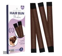 Andlane French Hair Bun Maker Maker Maker Easy Bun Donut Maker Quick Hair Styling Tool for Women Perfect Tool for Kids with Wrap System and Braiding Pliers Brown