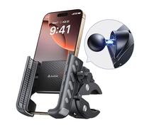 andobil Mobile Phone Holder Bicycle - Shock-Absorbing Metal Clamp Universal Mobile Phone Holder Motorcycle 360° Mobile Phone Holder Bicycle for iPhone 16/15/14 Pro Max Samsung S25
