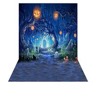 Andoer 1.5 x 2m Halloween Backdrop Horror Night Pumpkin Lamps Tombstone Photography Background, Kids Adult Masquerade Cosplay Photo Studio Props