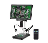 Andoer 10.1-inch LCD USB Digital Microscope 1080P Coin Microscope 1-1600X 16MP Touch-control Lightness with Remote Control for Plant Insect Observation Best Gift for Children