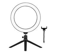 Andoer 10 Inch LED Ring Light with Tripod Stand 3200K-5500K Dimmable Table Camera Light Lamp 3 Light Modes & 10 Brightness Level for YouTube Video Photo Studio Live Shooting Photography
