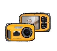 Andoer 1080P Digital Camera, 48MP Compact Camera 4X Digital Zoom | 5M Depth, Auto Focus, 2.4 Inch IPS Screen, IP68 Waterproof, Photo Camera for Kids Students Teens, Yellow