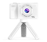 Andoer 1080P Kids Digital Camera with Tripod Mini Video Camera for Kids 12MP 2.4 Inch IPS Screen Built-in Battery with Neck Strap Mini Desktop Tripod Birthday for Boys Girls