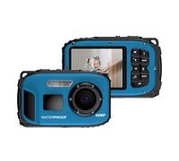 Andoer 1080P Waterproof Digital Camera 48MP 5M Waterproof Depth Auto Focus 4X Digital Zoom 2.4 Inch IPS Screen IP68 Blue Birthday Festival Gift for Kids Boys Girls Students Teens