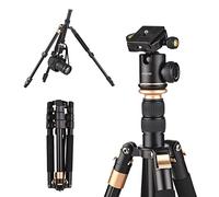 Andoer 140 cm/55 in Aluminium Alloy Travel Tripod with Removable Monopod with 360° Rotatable Ball Head Load Capacity 8kg/17.6lbs with Carry Bag