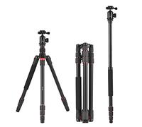 Andoer 153cm/60in Portable Camera Tripod Stand Aluminum Alloy with Detachable Monopod 360°Rotatable Ball Head 10kg/22lbs Load Capacity with Carry Bag for DSLR Camera Camcorder Smartphone
