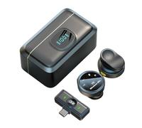 Andoer 2.4G Wireless Lavalier Microphone for Smartphones, Magnetic Mount, Lapel Microphone Noise Cancelling for YouTube TikTok Live Streaming