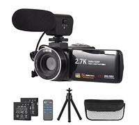 Andoer 2.7K Digital Video Camera Camcorder DV Recorder 48MP 16X Digital Zoom 3.0 Inch IPS Touch Panel Supports Face Detection Beauty Face Smile Capture Anti-shake with Remote Control Carry Bag