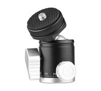 Andoer 2-in-1 1/4 Screw Cold Shoe Mount Ball Head Dual Use Mini Ball Head 360° Rotatable Aluminum Alloy Ball Head for Camera Phone Holder Tripod