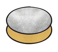 Andoer 24inches 60cm Portable Collapsible Disc Light Reflector Photography Reflector Gold and Silver 2-in-1 for Portrait Photography Live Streaming