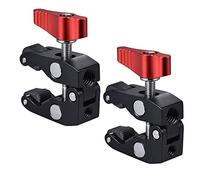 Andoer 2-Pack Crab Pliers Clip Super Clamp 1/4 & 3/8 Threaded for DSLR Rig LCD Monitor Studio Light Camera Magic Arm Photo Studio Accessory