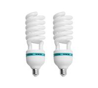 Andoer 2-Pack Spiral Fluorescent Light Bulb 135W 5500K Photography Daylight E27 Socket Energy Saving for Studio/Video/Photo Lighting