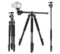 Andoer 200cm/78.7in Camera Tripod Stand, 4-section Extendable Aluminum Alloy Camera Tripod Stand with 360° Ball Head, Max Load 8kg/17.6lbs, Horizontal Tripod for DSLR ILDC Cameras
