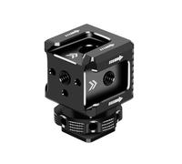Andoer 3 Port Cold Shoe Mount Aluminum Alloy Camera Cold Shoe Extension Bracket with 1/4" Thread for Camera Cage Flash LED Monitor Microphone