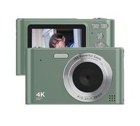 Andoer 4K Digital Camera, 48MP Compact Portable Photo Camera 2.4 Inch Screen 16X Digital Zoom Anti-Shake Face Detection Beauty Effect Motion Detection for Kids Teen Students Beginner (Army Green)