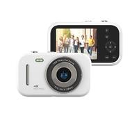 Andoer 4K Digital Camera, 48MP Digital Video Camera 2.4 Inch Screen Camcorder 16X Digital Zoom Anti-shake Face Detection Beauty Effect Motion detection Built-in Flash Battery (White)