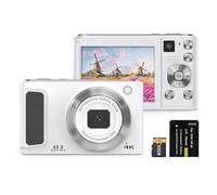Andoer 4K Digital Camera Digital Video Camera 48MP Dual Lens 2.8 Inch IPS Screen Auto Focus 16X Digital Zoom Built-in Flash with 32GB TF Card 2pcs Batteries Birthday Festival for Kids Student Teenager