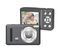 Andoer 4K Digital Camera for Kids Digital Video Camera CCD 64MP 2.4 Inch Screen Auto Focus 18X Zoom Built-in Flash Battery Birthday for Teens Students Friends