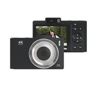 Andoer 4K Digital Camera, Portable Video Camera CCD Photo Camera 48MP 2.8 Inch IPS Screen Anti-shake 16X Zoom Auto Focus with Flash Battery Birthday for Teens Students Friends (Black)
