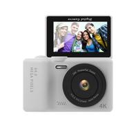 Andoer 4K Digital Camera with 3 Inch Folding Screen, WiFi Photo Camera, 64MP, Portable Compact Camera with 16X Digital Zoom, 32GB TF Card, Battery for Teenagers, Adults, Beginners, Integrated LED Fill