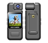 Andoer 4K WiFi Body Camera with Audio and Video Recording Wearable Body Cam Mini Video Camera Camcorder 180° Rotatable Lens Night Vision Motion Detection with Back Clip for Delivery Traveling Sports