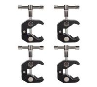 Andoer 4pcs Aluminum Alloy Magic Arm Super Clamp Crab Big Pliers Clip with 1/4" 3/8" Screw Hole for DSLR Camera