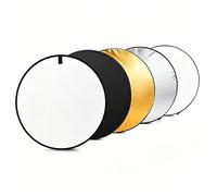 Light Diffuser, Andoer Photo Reflectors 24" 60Cm 5 In 1 Reflector Portable Photography Studio Multi Photo Disc Collapsible Light Reflector Camera Photoshoot Reflector Screen Round Sun Reflector