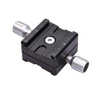 Andoer 50mm Double Quick Release Plate Clamp Aluminium QR Clamp with 1/4 Inch Screw Hole for Camera Tripod Ball Head