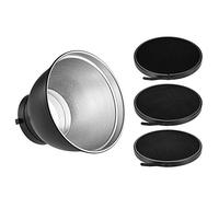 Andoer 7 inch standard reflector with 10 °, 30 °, 50 ° honeycomb grid for Bowens mount studio strobe flash light.