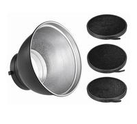 Andoer 7inch Bowens Reflector with 20 ° 40 ° 60 ° Grid for Bowens Mount Studio Strobe Flash Light