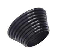 Andoer 8pcs Camera Lens Step Up Filter Lenses Filter Rings Black Metal Adapter Ring Rings Adapter for Step Up Filter 49-52-55-58-62-67-72-77-82mm Any Lens